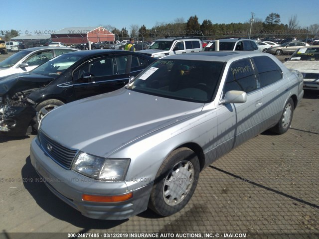 JT8UF22E6S0011347 - 1995 LEXUS LS 400 SILVER photo 2