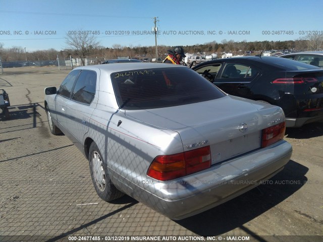 JT8UF22E6S0011347 - 1995 LEXUS LS 400 SILVER photo 3