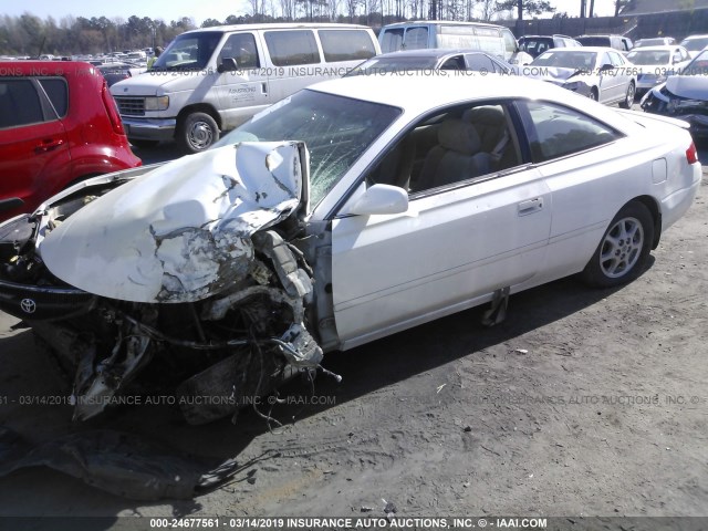 2T1CG22P11C455428 - 2001 TOYOTA CAMRY SOLARA SE WHITE photo 2