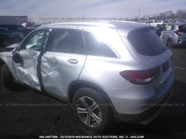 WDC0G4KB4KV142028 - 2019 MERCEDES-BENZ GLC 300 4MATIC SILVER photo 3