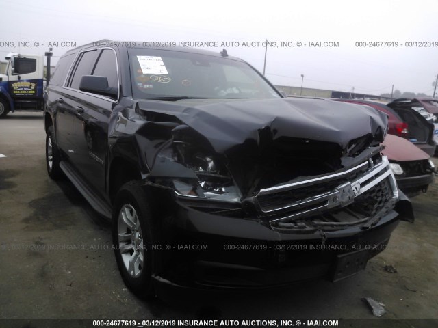 1GNSCJKC6FR261108 - 2015 CHEVROLET SUBURBAN C1500 LT BLACK photo 1