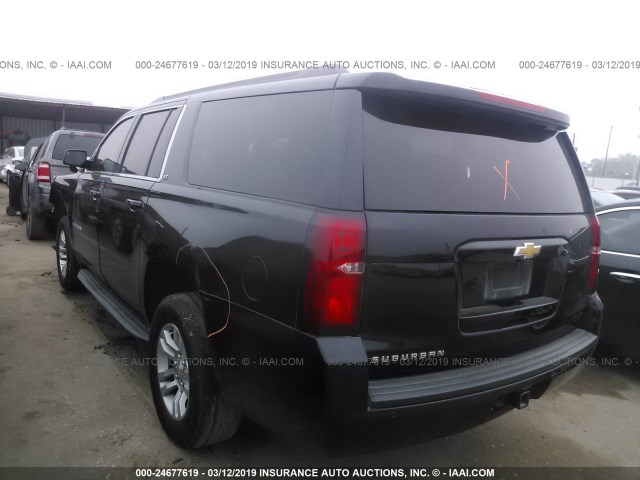 1GNSCJKC6FR261108 - 2015 CHEVROLET SUBURBAN C1500 LT BLACK photo 3