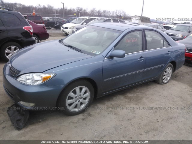 4T1BE30K64U859018 - 2004 TOYOTA CAMRY LE/XLE/SE BLUE photo 2