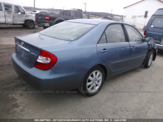 4T1BE30K64U859018 - 2004 TOYOTA CAMRY LE/XLE/SE BLUE photo 4