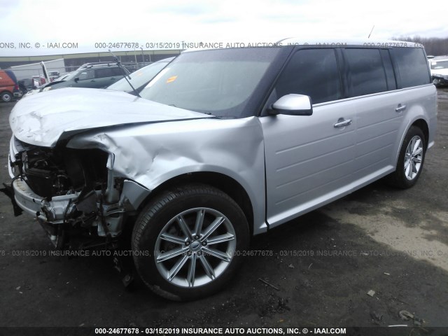 2FMHK6D83EBD04151 - 2014 FORD FLEX LIMITED SILVER photo 2