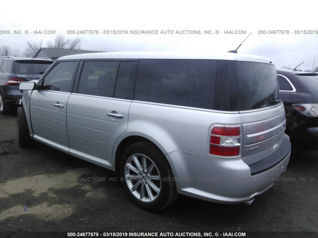 2FMHK6D83EBD04151 - 2014 FORD FLEX LIMITED SILVER photo 3