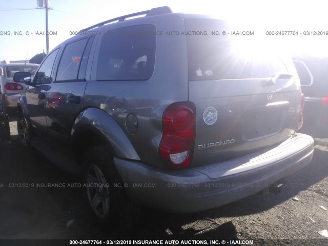 1D4HB38N96F106969 - 2006 DODGE DURANGO SXT GRAY photo 3