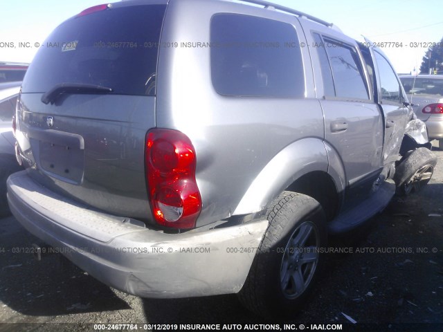 1D4HB38N96F106969 - 2006 DODGE DURANGO SXT GRAY photo 4