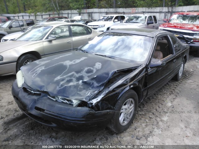 1FALP62W2TH172636 - 1996 FORD THUNDERBIRD LX BLACK photo 2