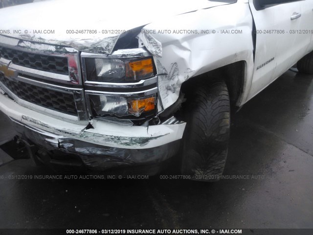 1GCRCPEH8FZ323531 - 2015 CHEVROLET SILVERADO C1500 WHITE photo 6