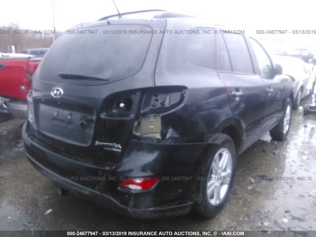 5NMSKDAG0AH352339 - 2010 HYUNDAI SANTA FE LIMITED BLACK photo 4