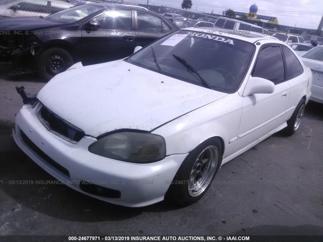 1HGEJ6127TL024208 - 1996 HONDA CIVIC DX WHITE photo 2