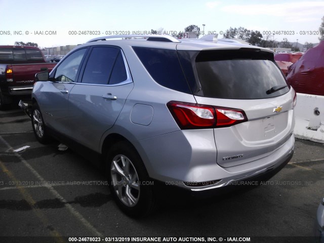 2GNAXMEV1J6100488 - 2018 CHEVROLET EQUINOX PREMIER SILVER photo 3