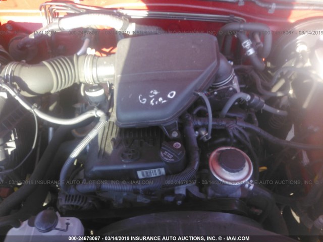 5TEPX42N99Z646418 - 2009 TOYOTA TACOMA RED photo 10