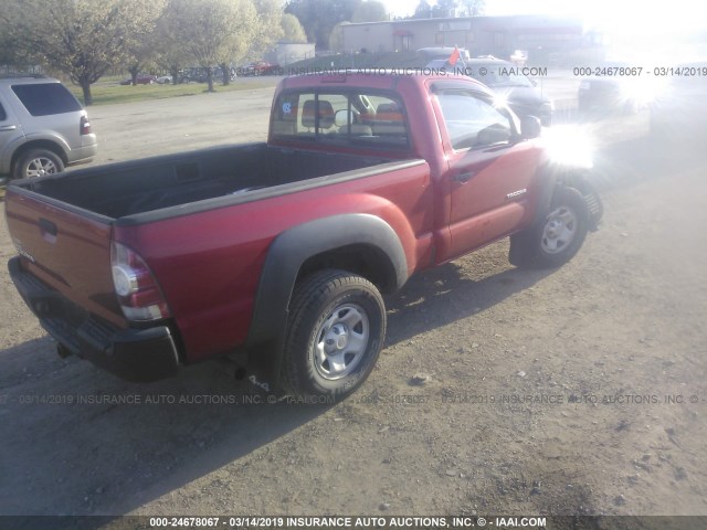 5TEPX42N99Z646418 - 2009 TOYOTA TACOMA RED photo 4