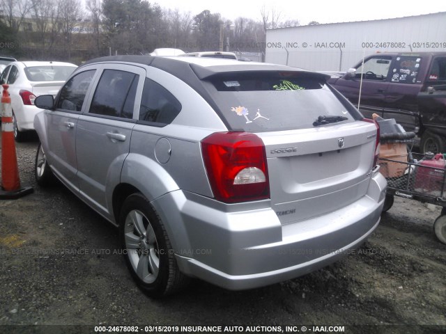 1B3CB4HA2AD650505 - 2010 DODGE CALIBER SXT SILVER photo 3