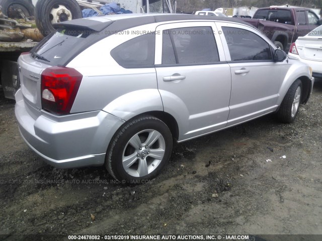 1B3CB4HA2AD650505 - 2010 DODGE CALIBER SXT SILVER photo 4