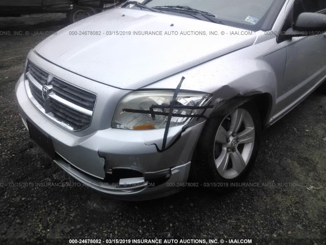 1B3CB4HA2AD650505 - 2010 DODGE CALIBER SXT SILVER photo 6