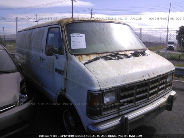 2B6HB23T0GK503569 - 1986 DODGE RAM VAN B250 WHITE photo 1