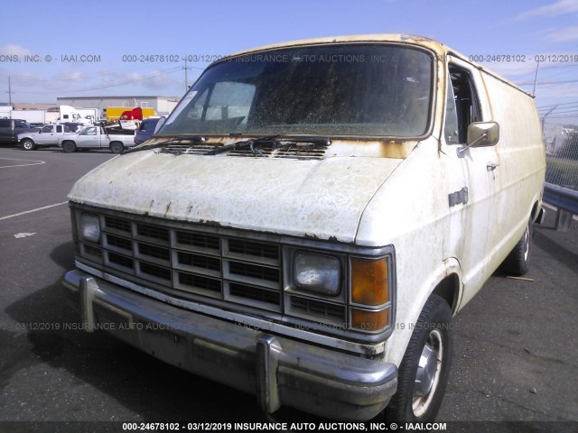 2B6HB23T0GK503569 - 1986 DODGE RAM VAN B250 WHITE photo 2