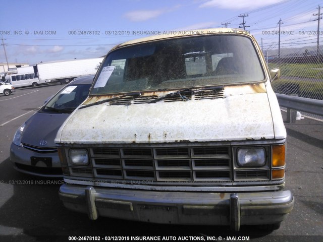 2B6HB23T0GK503569 - 1986 DODGE RAM VAN B250 WHITE photo 6