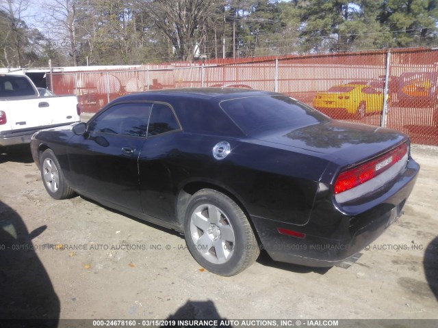 2B3CJ4DV7AH238370 - 2010 DODGE CHALLENGER SE BLACK photo 3