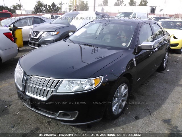 3LNDL2L37CR807397 - 2012 LINCOLN MKZ HYBRID BLACK photo 2