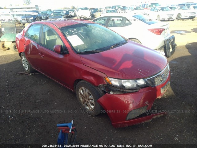 KNAFU4A21C5582653 - 2012 KIA FORTE EX RED photo 1