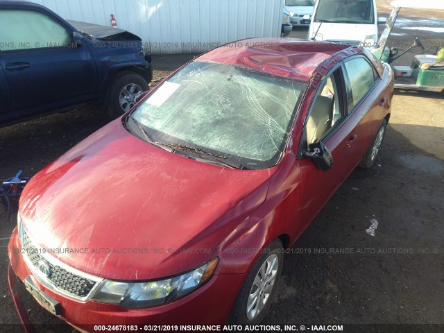 KNAFU4A21C5582653 - 2012 KIA FORTE EX RED photo 6