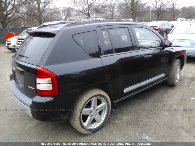 1J8FF57WX8D793563 - 2008 JEEP COMPASS LIMITED BLACK photo 4