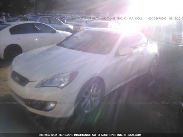 KMHHT6KD7CU073582 - 2012 HYUNDAI GENESIS COUPE 2.0T WHITE photo 2