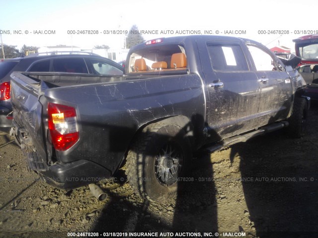 5TFAY5F1XEX393935 - 2014 TOYOTA TUNDRA CREWMAX PLATINUM Silber Foto 4