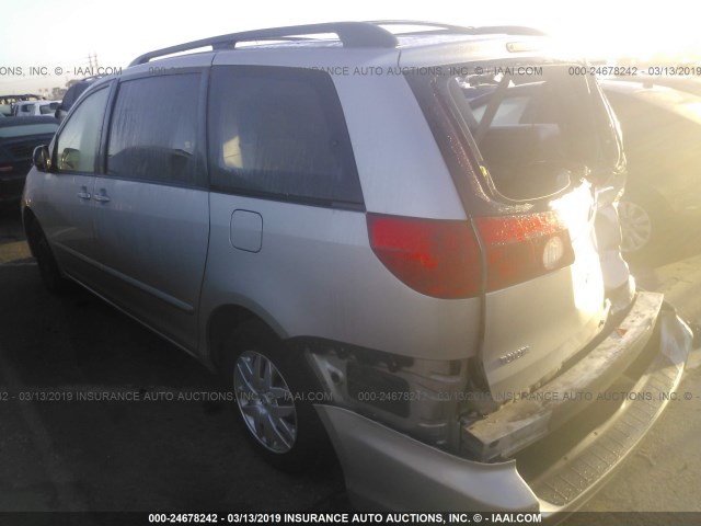 5TDZK23C68S178667 - 2008 TOYOTA SIENNA CE/LE SILVER photo 3