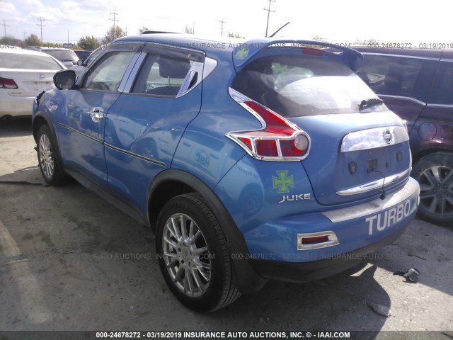 JN8AF5MR0CT107419 - 2012 NISSAN JUKE S/SV/SL BLUE photo 3