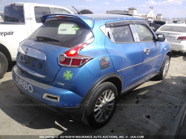 JN8AF5MR0CT107419 - 2012 NISSAN JUKE S/SV/SL BLUE photo 4