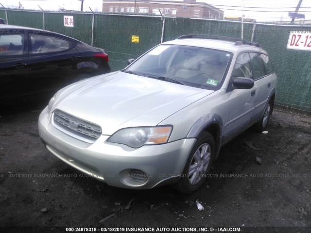 4S4BP61C557351223 - 2005 SUBARU LEGACY OUTBACK 2.5I BEIGE photo 2