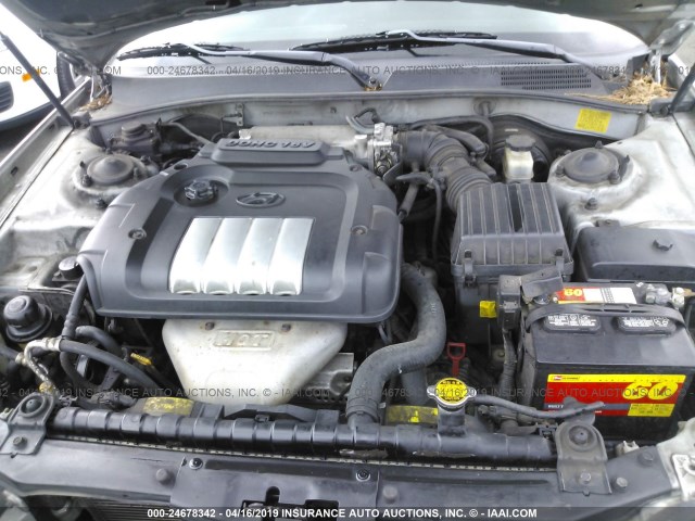 KMHWF25S44A091851 - 2004 HYUNDAI SONATA GL SILVER photo 10