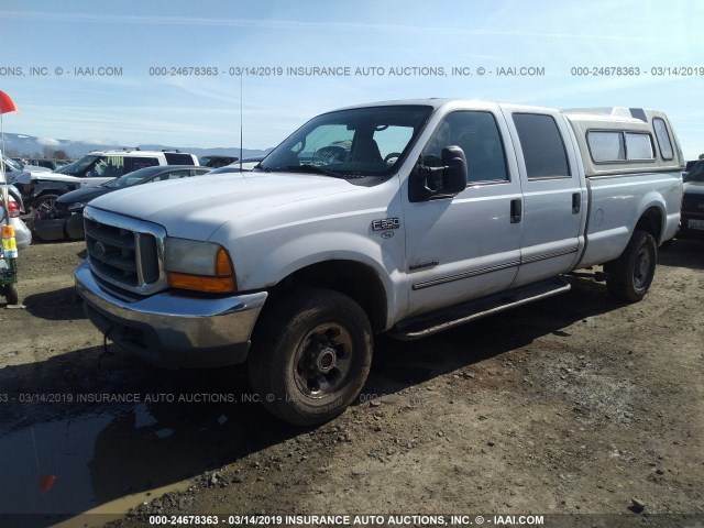 1FTSW31F9XED94204 - 1999 FORD F350 SRW SUPER DUTY WHITE photo 2