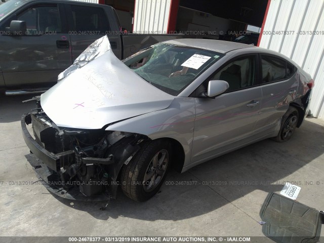 5NPD94LA0JH324329 - 2018 HYUNDAI ELANTRA ECO SILVER photo 2