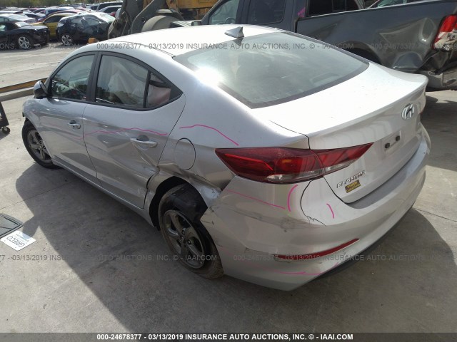 5NPD94LA0JH324329 - 2018 HYUNDAI ELANTRA ECO SILVER photo 3