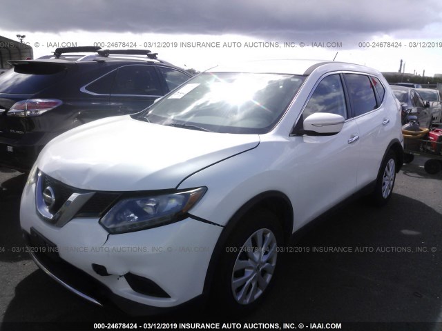 5N1AT2ML4EC793042 - 2014 NISSAN ROGUE S/SL/SV WHITE photo 2