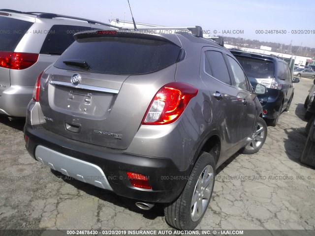 KL4CJGSB8EB757638 - 2014 BUICK ENCORE BROWN photo 4