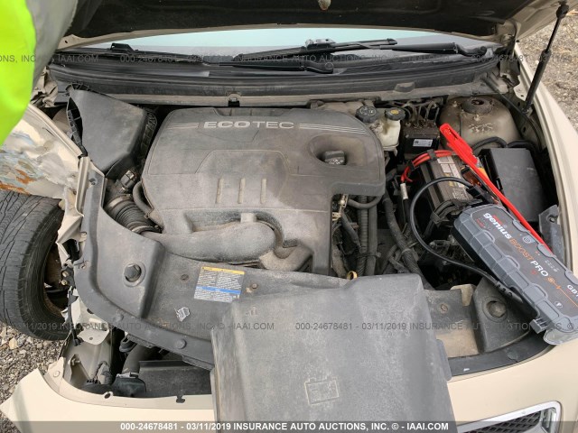 1G1ZH57BX94138924 - 2009 CHEVROLET MALIBU 1LT ოქროსფერი ფოტო 10