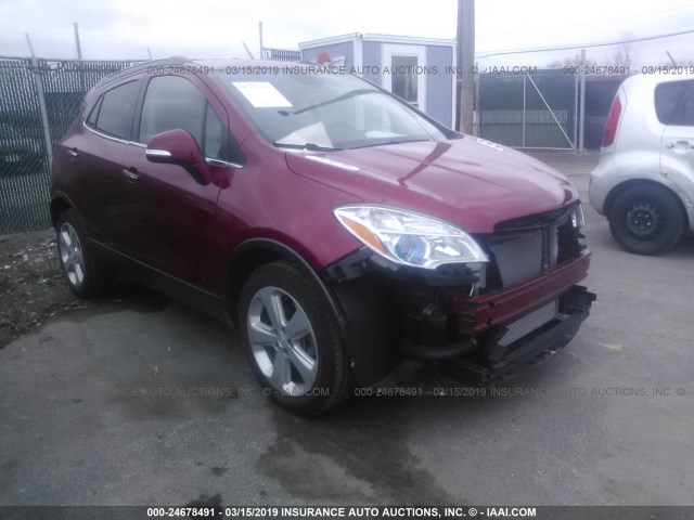 KL4CJASB6FB133027 - 2015 BUICK ENCORE RED photo 1