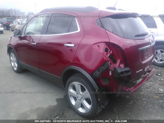 KL4CJASB6FB133027 - 2015 BUICK ENCORE RED photo 3