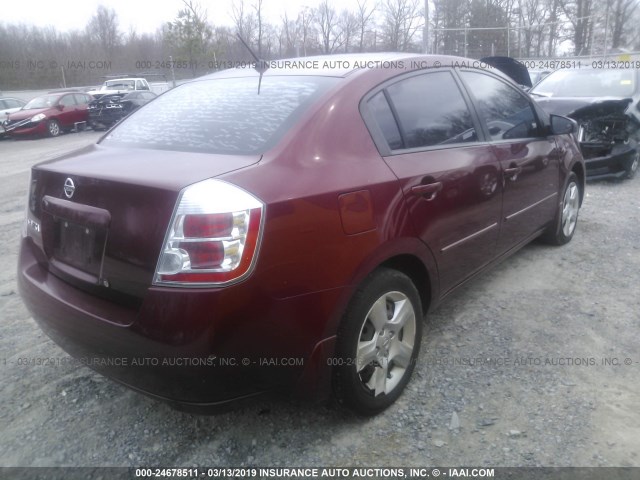 3N1AB61E58L745694 - 2008 NISSAN SENTRA 2.0/2.0S/2.0SL MAROON photo 4