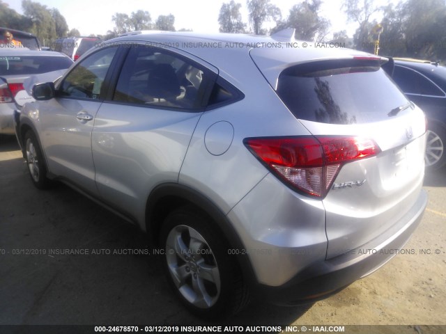 3CZRU5H52GM703769 - 2016 HONDA HR-V EX SILVER photo 3