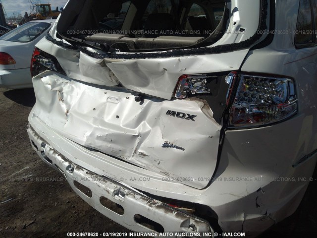 2HNYD28679H531405 - 2009 ACURA MDX TECHNOLOGY WHITE photo 6