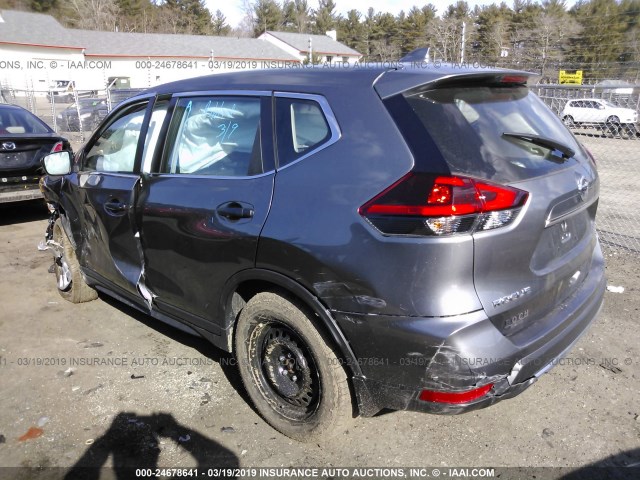 KNMAT2MV3JP574226 - 2018 NISSAN ROGUE S/SV GRAY photo 3