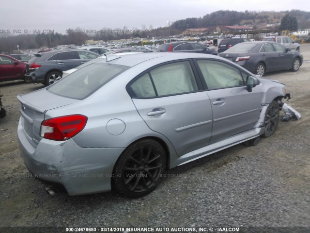 JF1VA1C69J9800372 - 2018 SUBARU WRX PREMIUM SILVER photo 4